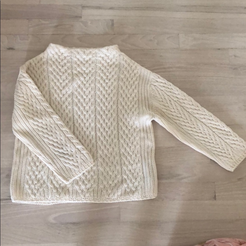 Zara cream cable knit sweater